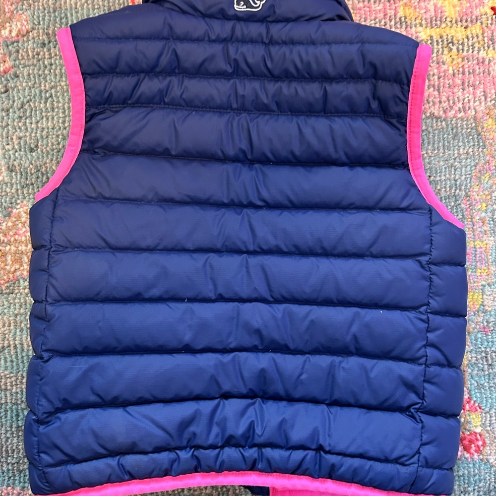 Vineyard Vines Kids Blue and Pink Puffer Vest - Picture 2 of 6
